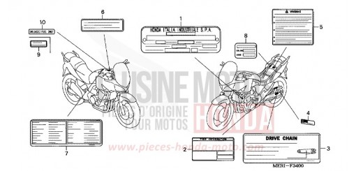 CAUTION LABEL CBF600S5 de 2005